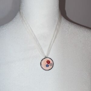 Unique Pendant Necklace on Ribbon